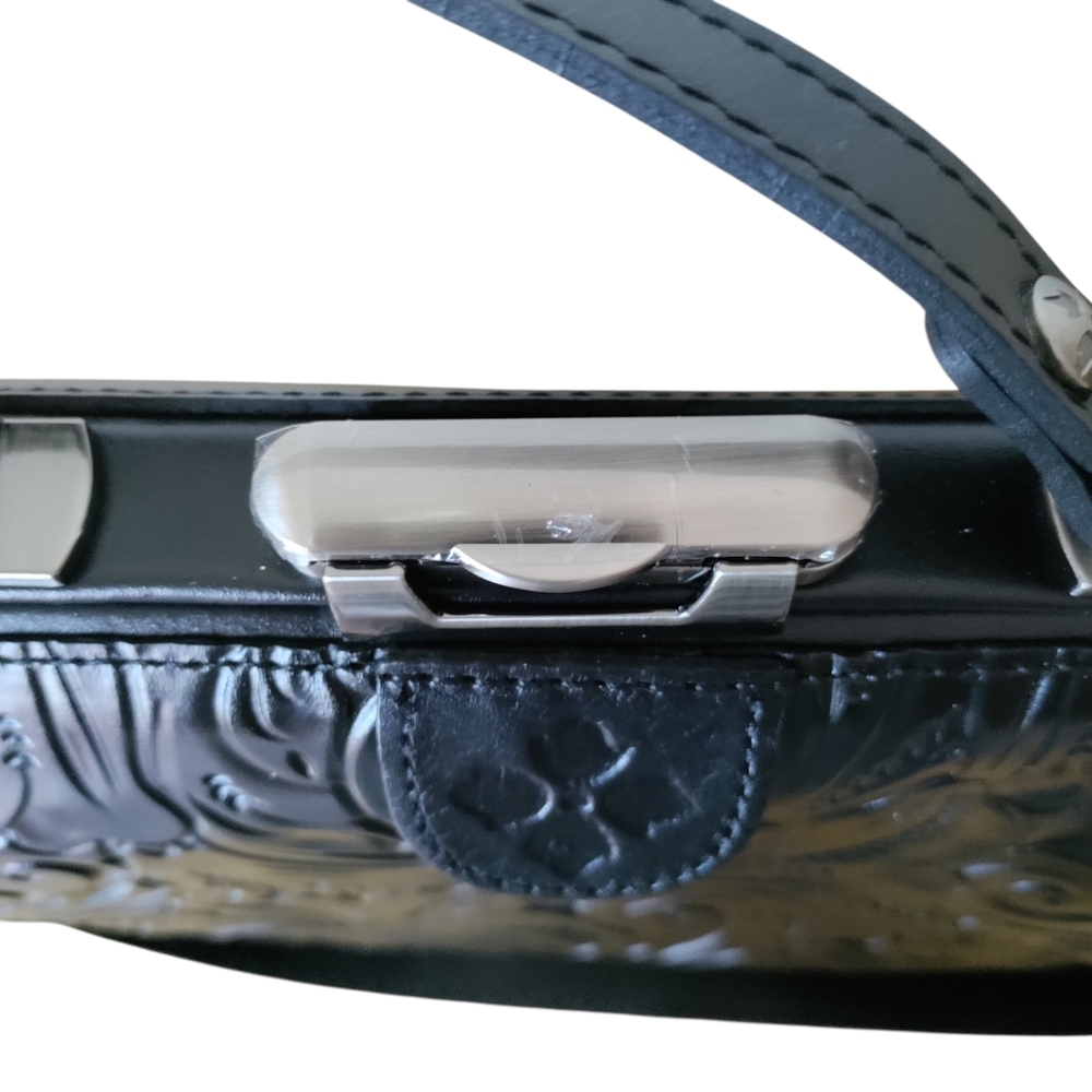 Patricia Nash Gracci Framed Tooled Leather Crossbody Handbag Purse - Picture 7 of 10